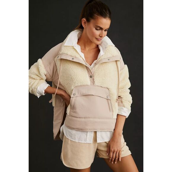 Daily Practice by Anthropologie Long-Sleeve Sherpa Jacket Size M - Picture 2 of 10
